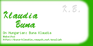 klaudia buna business card